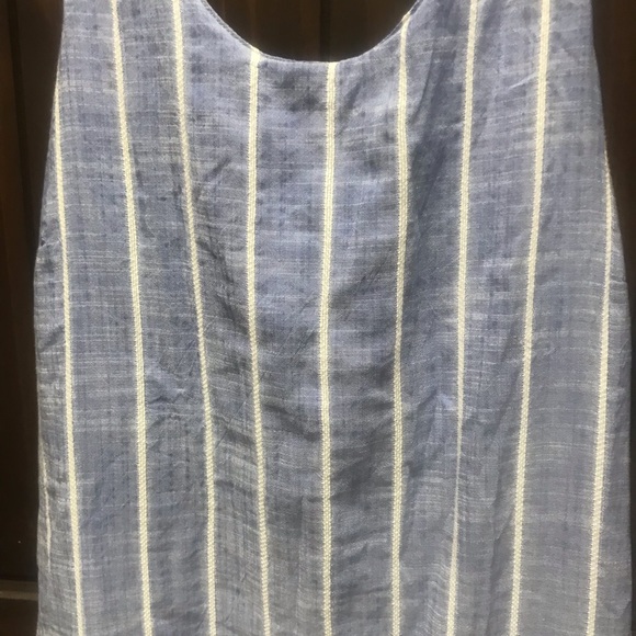 Linen material blue dress - Picture 2 of 6